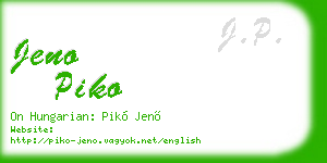jeno piko business card